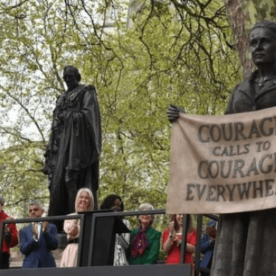 國會廣場增設女權倡議者費塞特（Millicent Fawcett）銅像，紀念女性獲得投票權 100 周年。