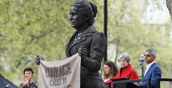 First statue of a woman in British Parliament Square unveiled