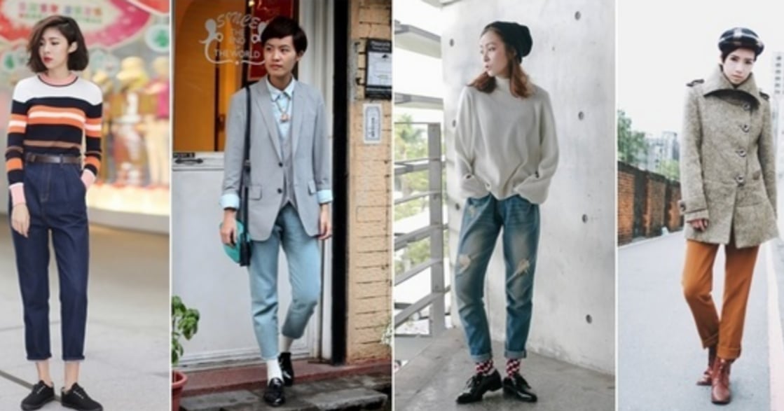 中性女孩 Boyish Style：破褲、軍裝、短靴