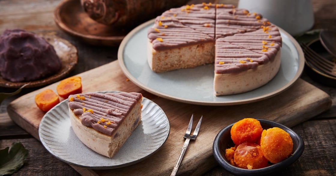吃膩月餅了嗎？「紫芋金沙乳酪蛋糕」顛覆你對中秋禮盒的想像！