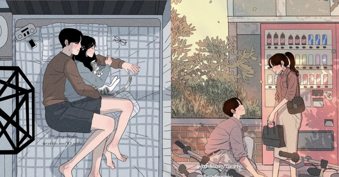 韓國戀愛插畫：你一個擁抱，足以讓我再次動心