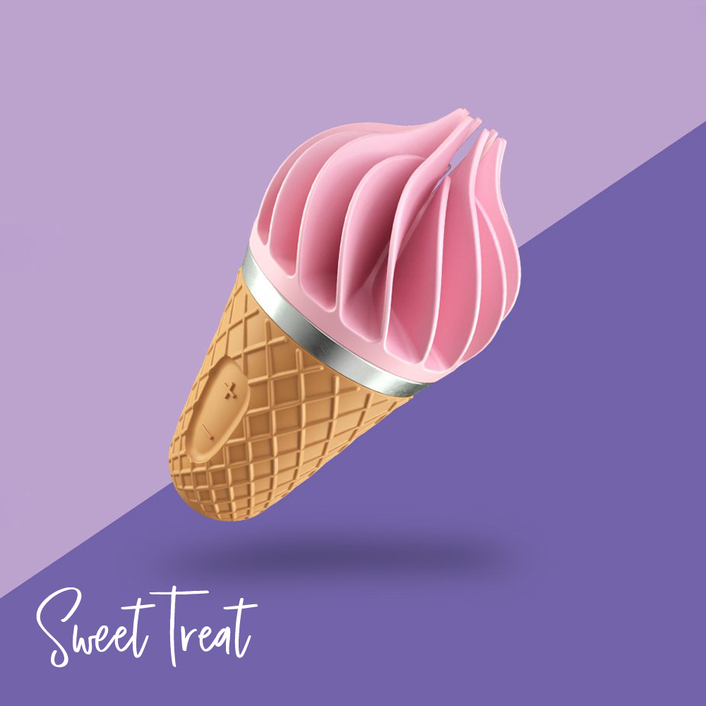 Satisfyer|Sweet Treat 轉轉小甜筒震動器 / 粉紅草莓冰淇淋|LHH