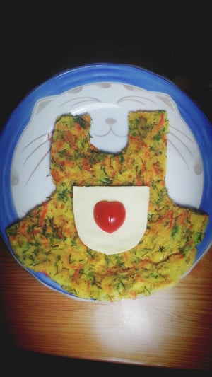 蔬菜煎餅愛心滿滿圍裙
