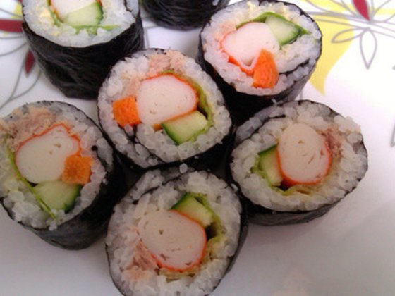 七夕食譜:鮪魚蟹肉棒花壽司