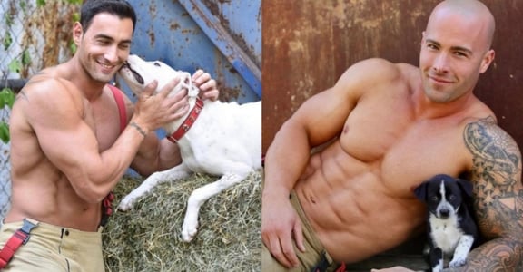 天菜與毛小孩的要命組合！2019 澳洲消防員猛男月曆