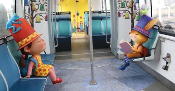 走進幾米童話世界：淡海輕軌通車滿週年，推出幾米主題列車