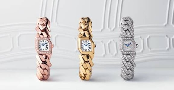 卡地亞全新 Maillon de Cartier 系列腕錶，扭轉幾何視覺 ，呈現玩味錶鍊的經典元素