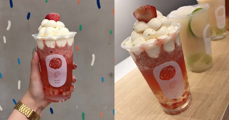 夏天來杯最消暑的！東區最美手搖飲「麥吉machi machi」推出夏日專屬草莓、白葡萄冰沙-1