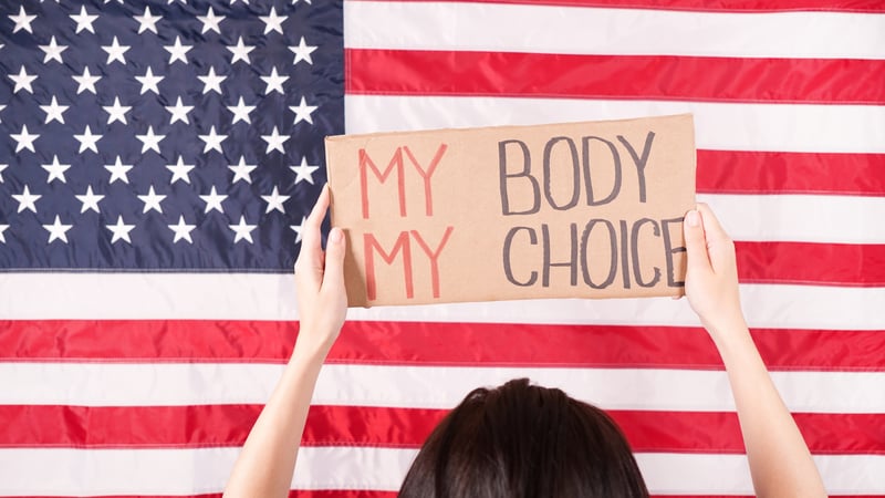 美國女性抗議墮胎權不被保障。