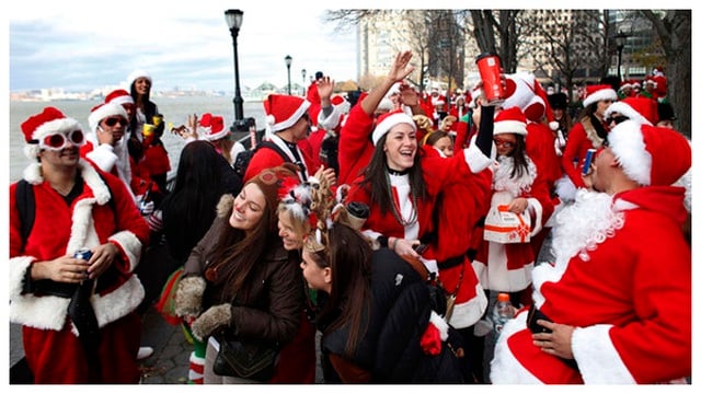 兒童不宜的聖誕老公公大遊行 SantaCon NYC