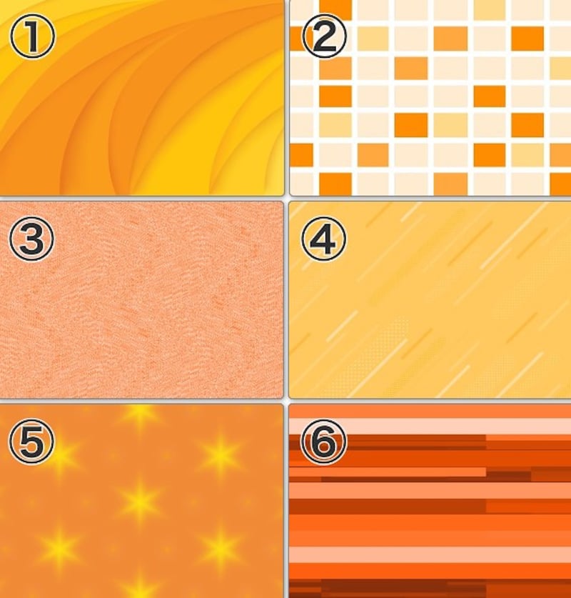 憑直覺選出其中1款橙色圖案,便能測試你到底喜歡獨自一人或是群體活動。(Curazy圖片)